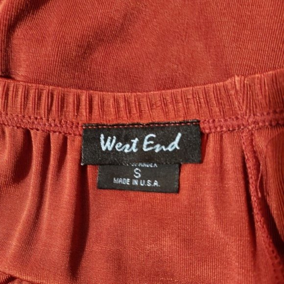 NEW West End Rust Elastic Waist A-Line Skirt Size S - Picture 5 of 7